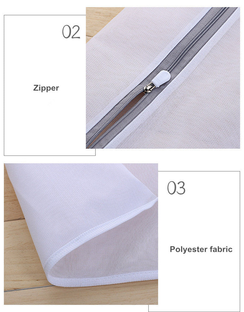 Pack of 2 Premium Mesh Laundry Bag with Autolock Zipper - Delicates Bag for Washing Machine - Clothes Storage Bag